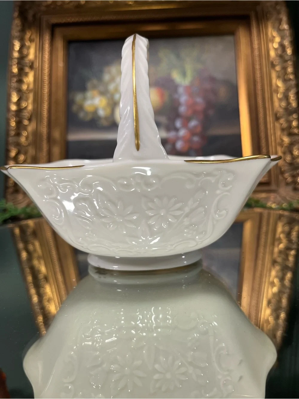 Lenox San Souci Floral Embossed basket